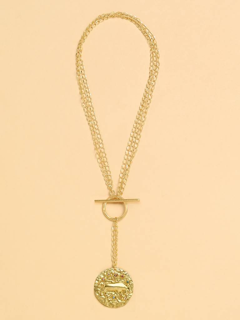 Lariat Style  TAURUS Celestial Necklace