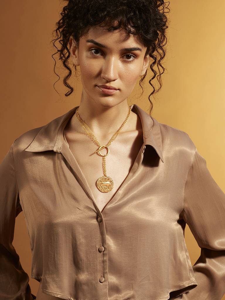 Lariat Style  TAURUS Celestial Necklace