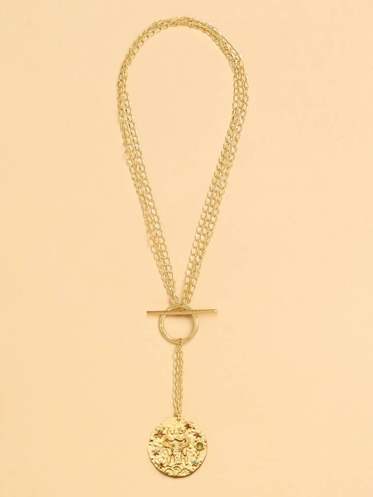 Lariat Style GEMINI Celestial Necklace