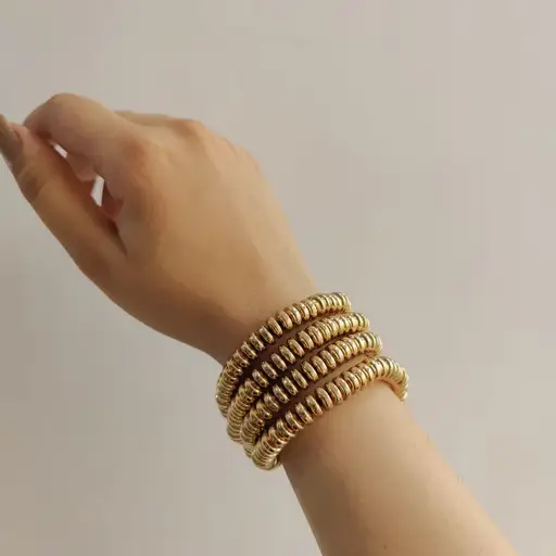 Tfc Rings Of Gold Plated Stacked Bracelet (Set Of 4) : 40082