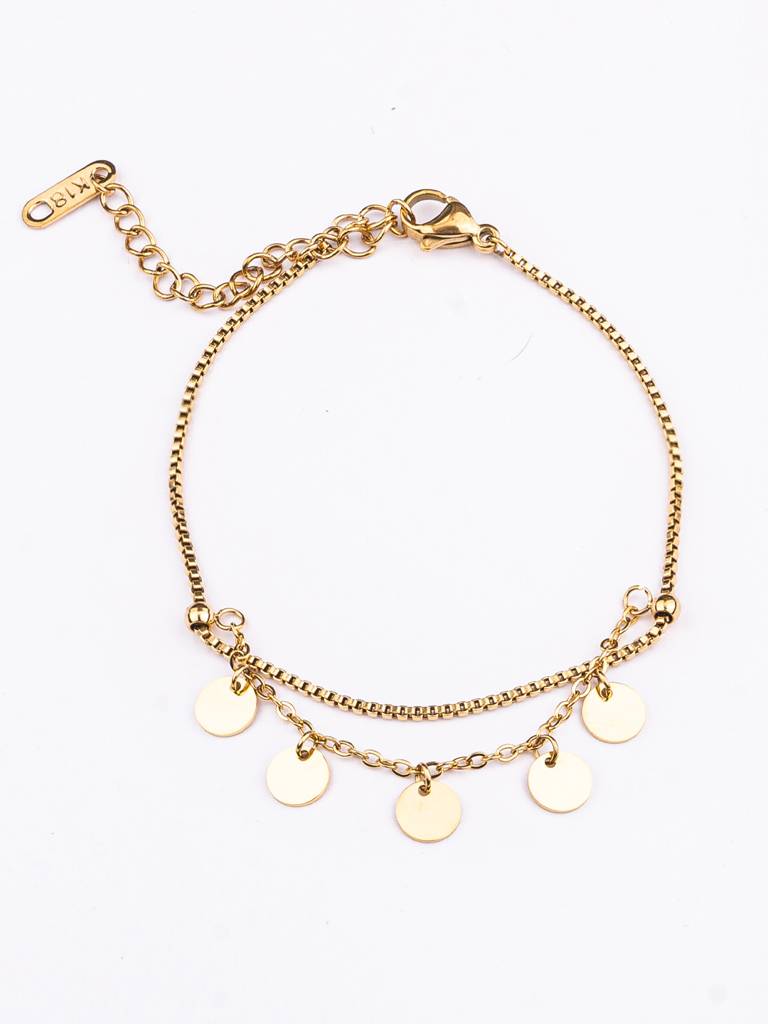 Women Gold-Toned Gold-Plated Multistrand Bracelet : PM-BRACELETS-004