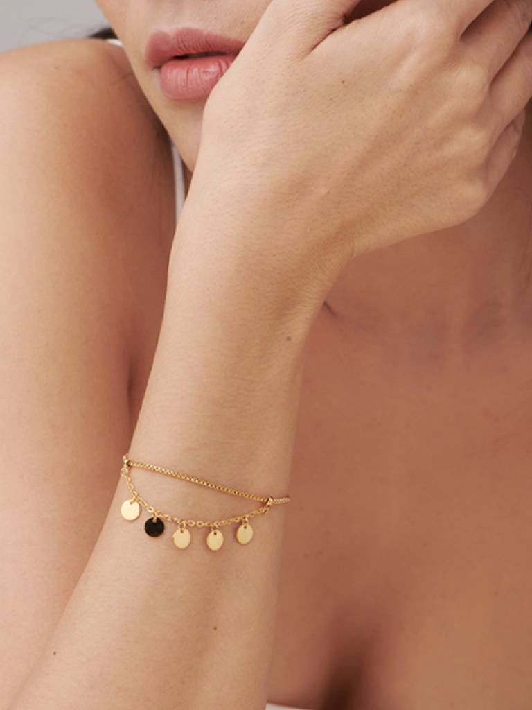 Women Gold-Toned Gold-Plated Multistrand Bracelet : PM-BRACELETS-004