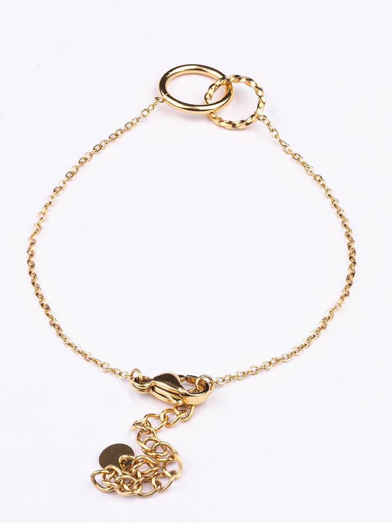 Women 18K Gold-Plated Wraparound Bracelet : PM-BRACELETS-010