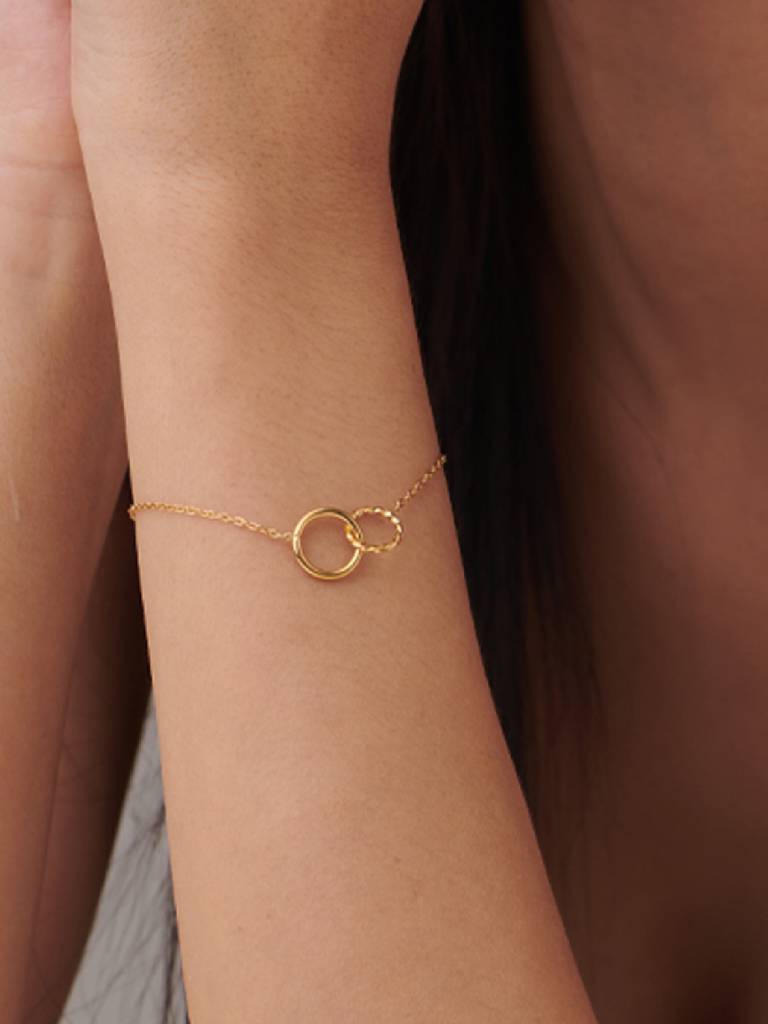 Women 18K Gold-Plated Wraparound Bracelet : PM-BRACELETS-010