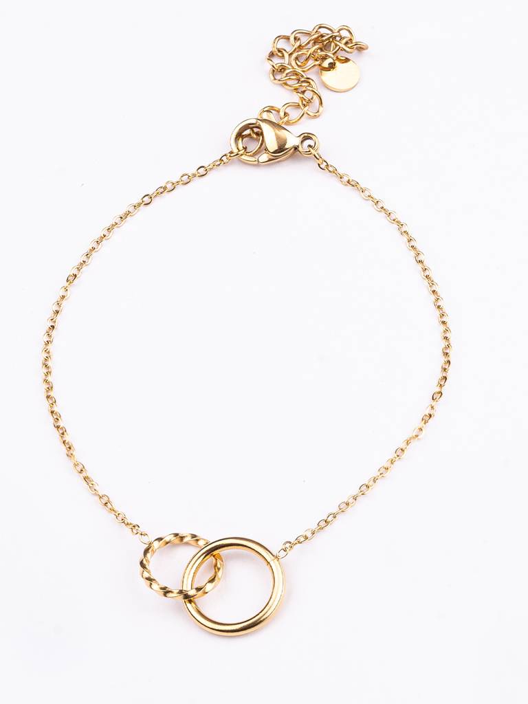 Women 18K Gold-Plated Wraparound Bracelet : PM-BRACELETS-010