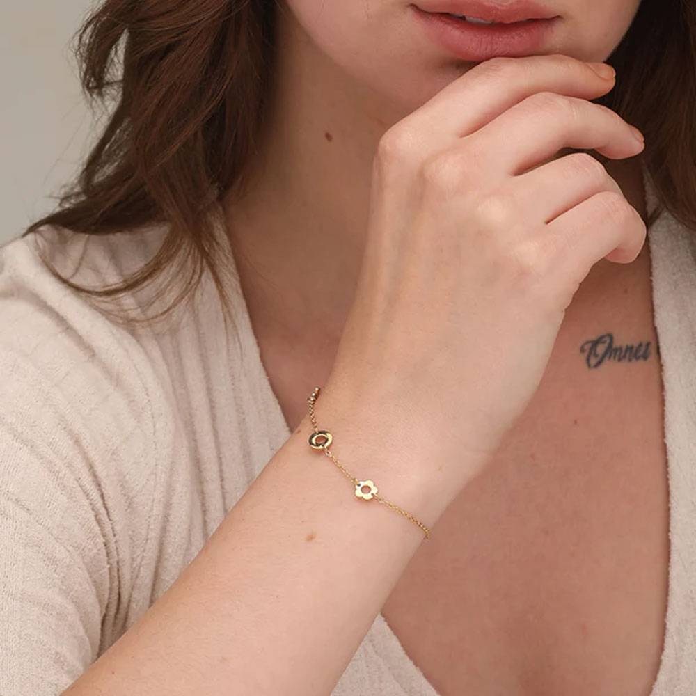 Flower Charm Bracelet : PM-BRACELETS-020