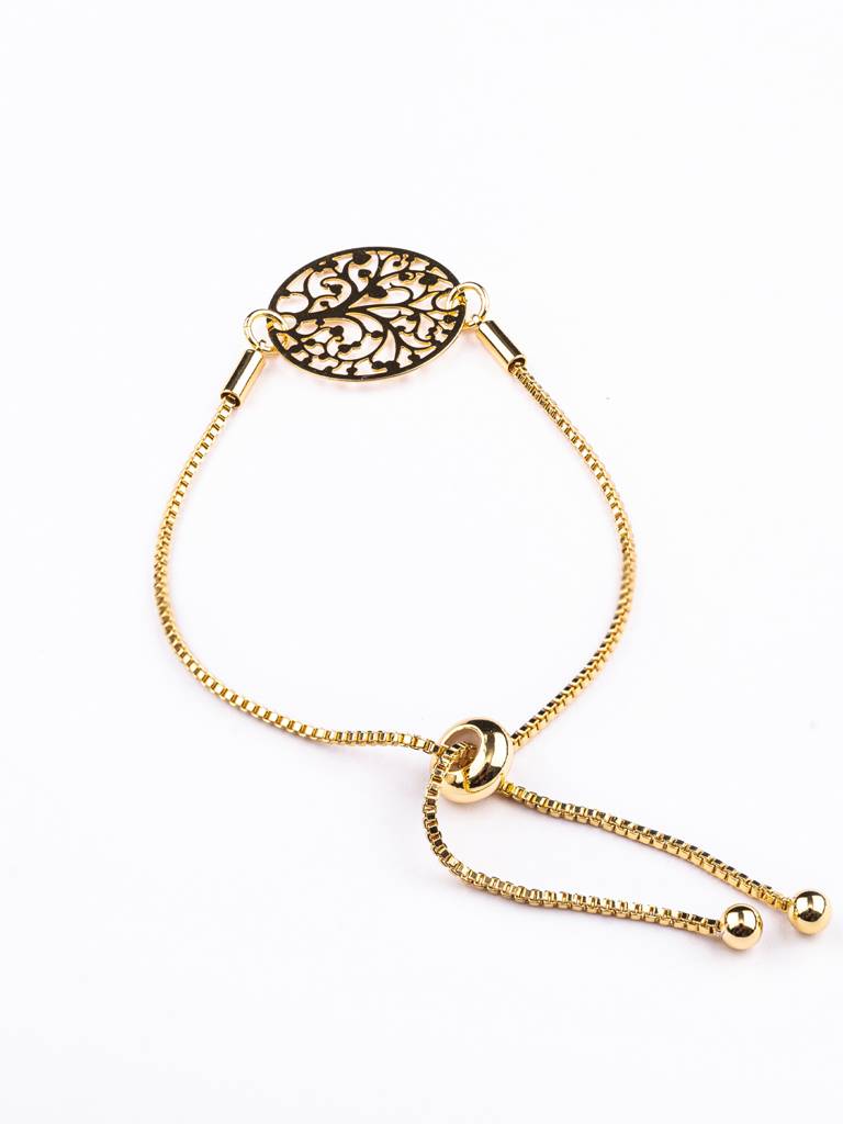 Women Gold-Toned 18 K Gold-Plated Charm Bracelet : PM-BRACELETS-028