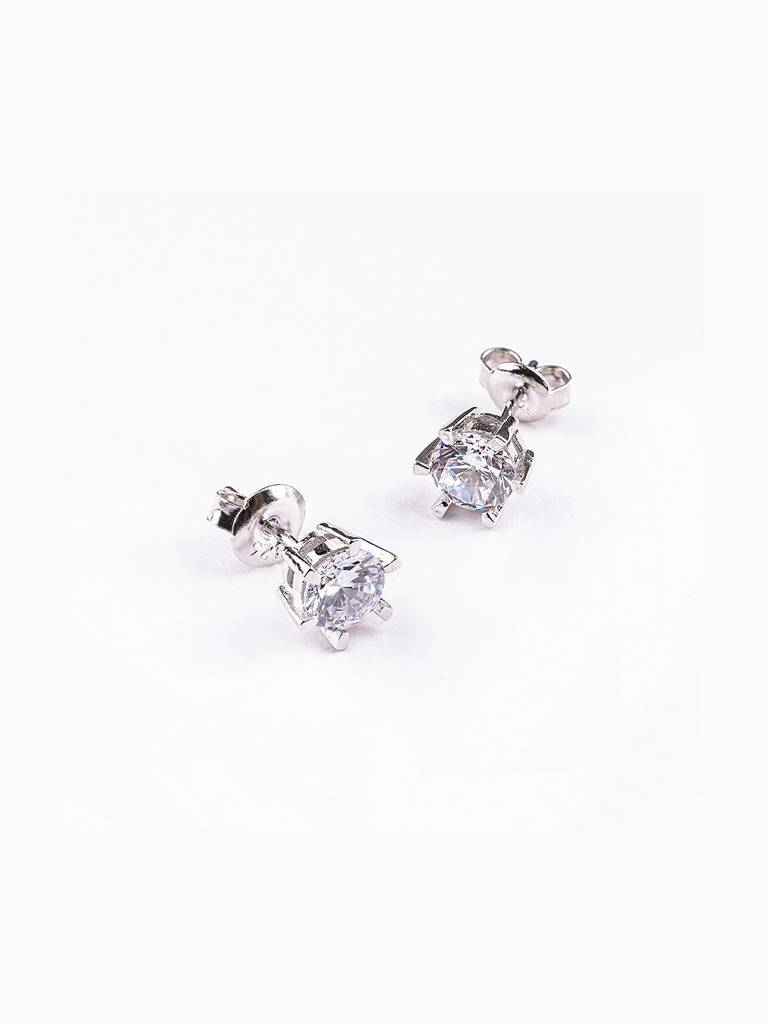 Gold-Plated Circular Studs 925 Sterling Silver Earrings : PM-EARRINGS-007