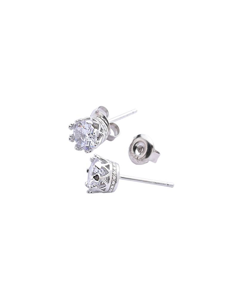 Women 925 Sterling Silver Diamond Shaped Drop Earrings : PM-EARRINGS-010