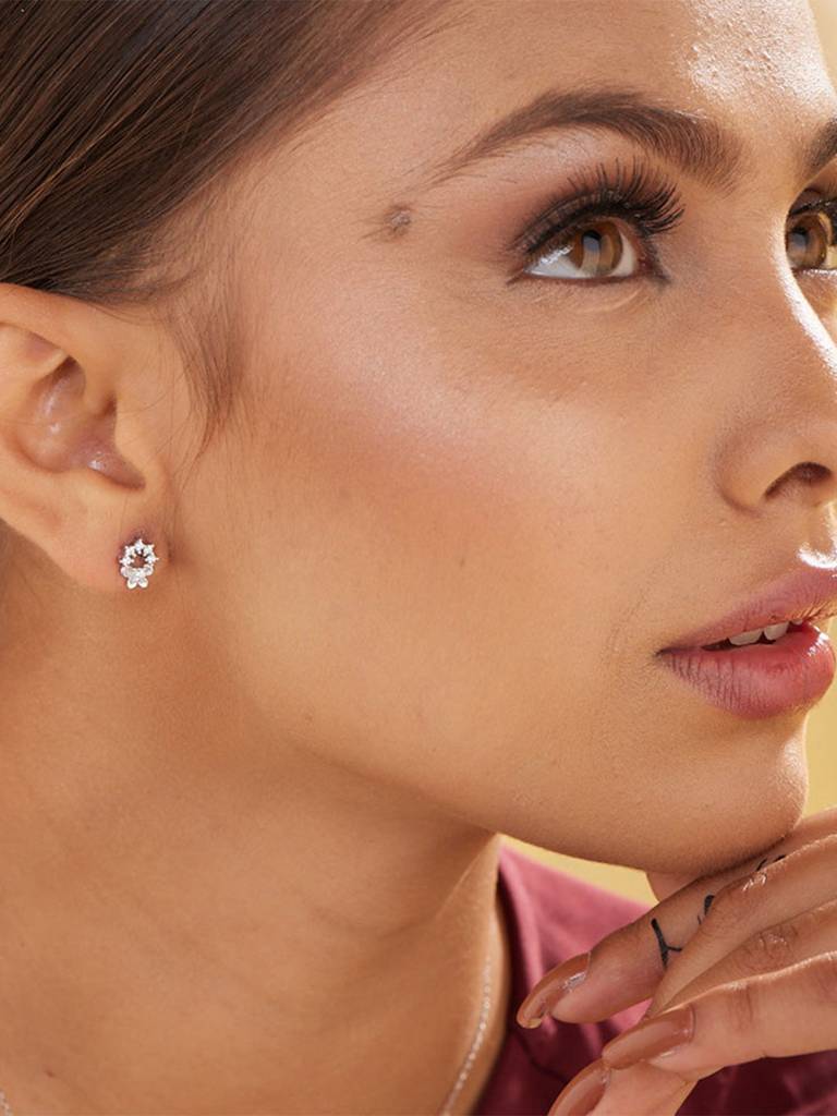 925 Sterling Silver Quirky Studs Earrings : PM-EARRINGS-018