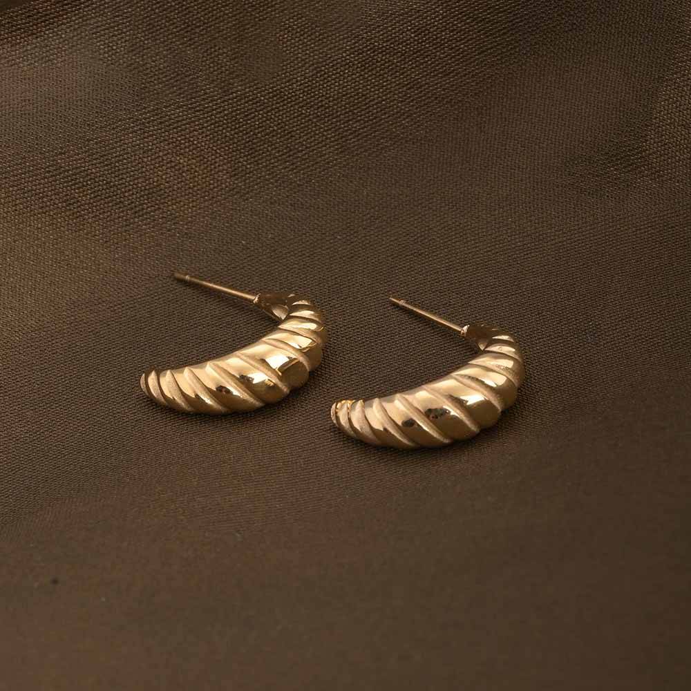 Croissant Style Hoop Earrings : PM-EARRINGS-047