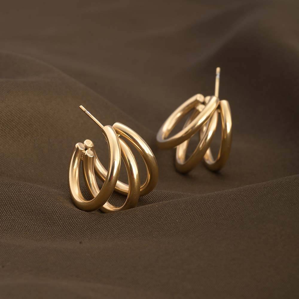 Triple Circle Hoop Earrings : PM-EARRINGS-053