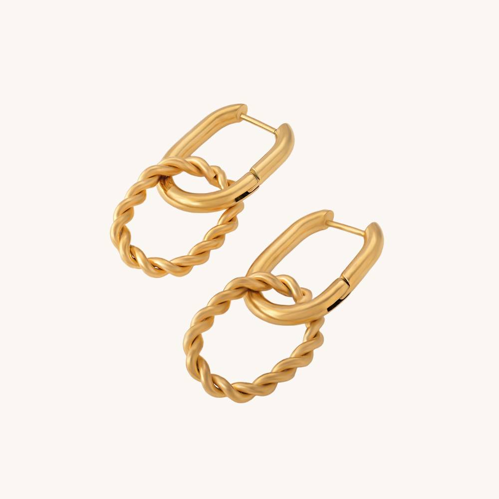 Double Rings Hoop Earrings : PM-EARRINGS-084