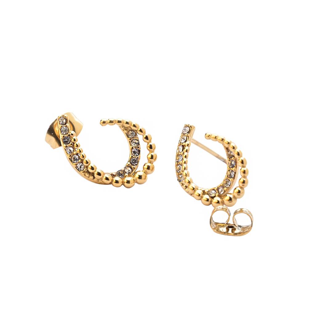 Almond Stones Stud Earrings : PM-EARRINGS-086