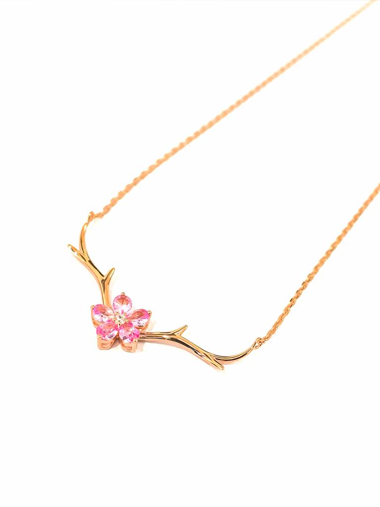925 Sterling Silver Gold-Plated Handcrafted Necklace : PM-NECKLACE-009