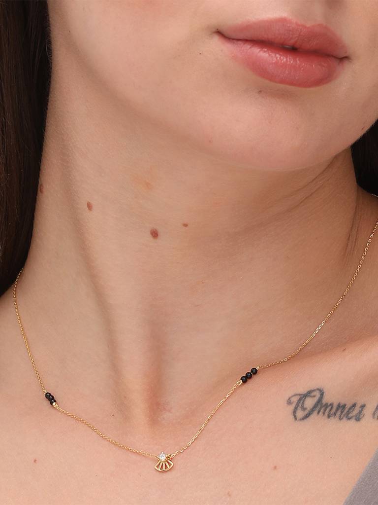 Sterling Silver Moksha Diamond Mangalsutra : PM-NECKLACE-024