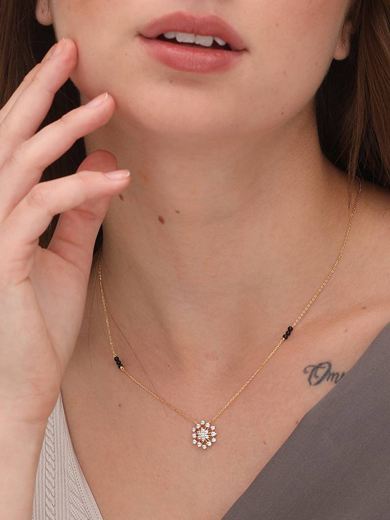 Tvarita Diamond Womens Mangalsutra Necklace : PM-NECKLACE-030