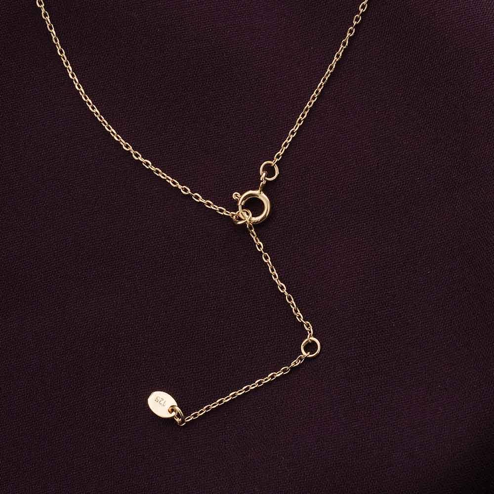 Palmonas 925 Sterling Silver Ahana Diamond Mangalsutra | Bis Hallmarked | 18K Gold Vermeil For Womens : PM-NECKLACE-031