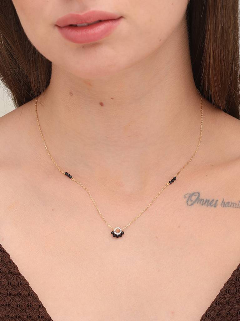 Sterling Silver Womens Tahakshi Diamond Mangalsutra Necklace : PM-NECKLACE-035