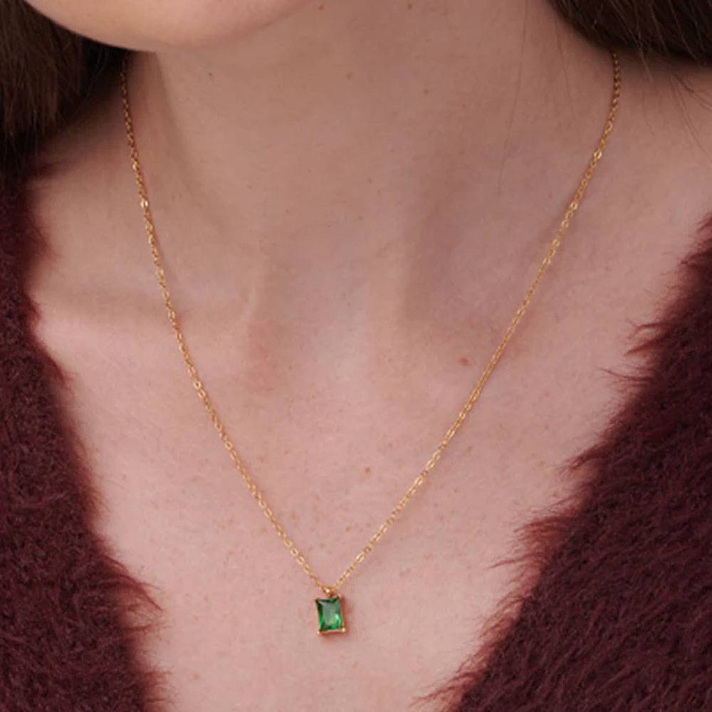 Emerald Aventurine Necklace : PM-NECKLACE-045