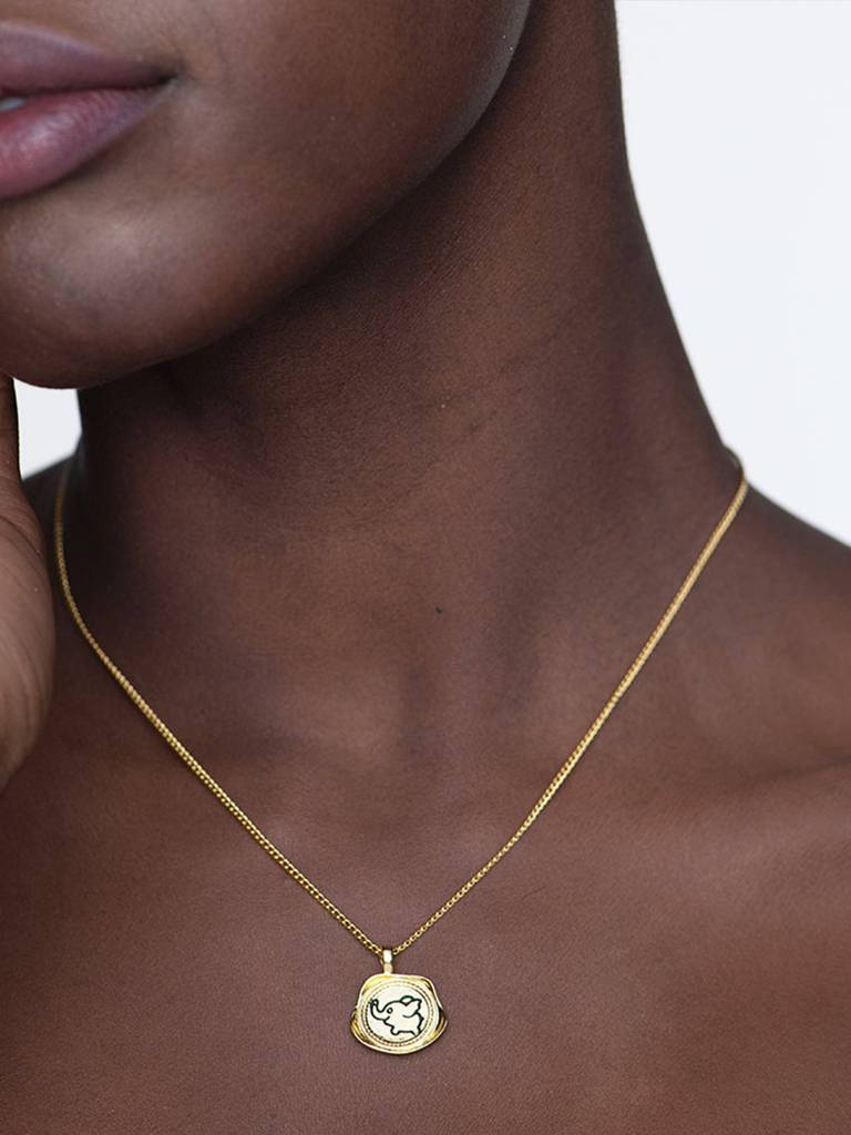Women Silver Gold-Plated Necklace : PM-NECKLACE-060