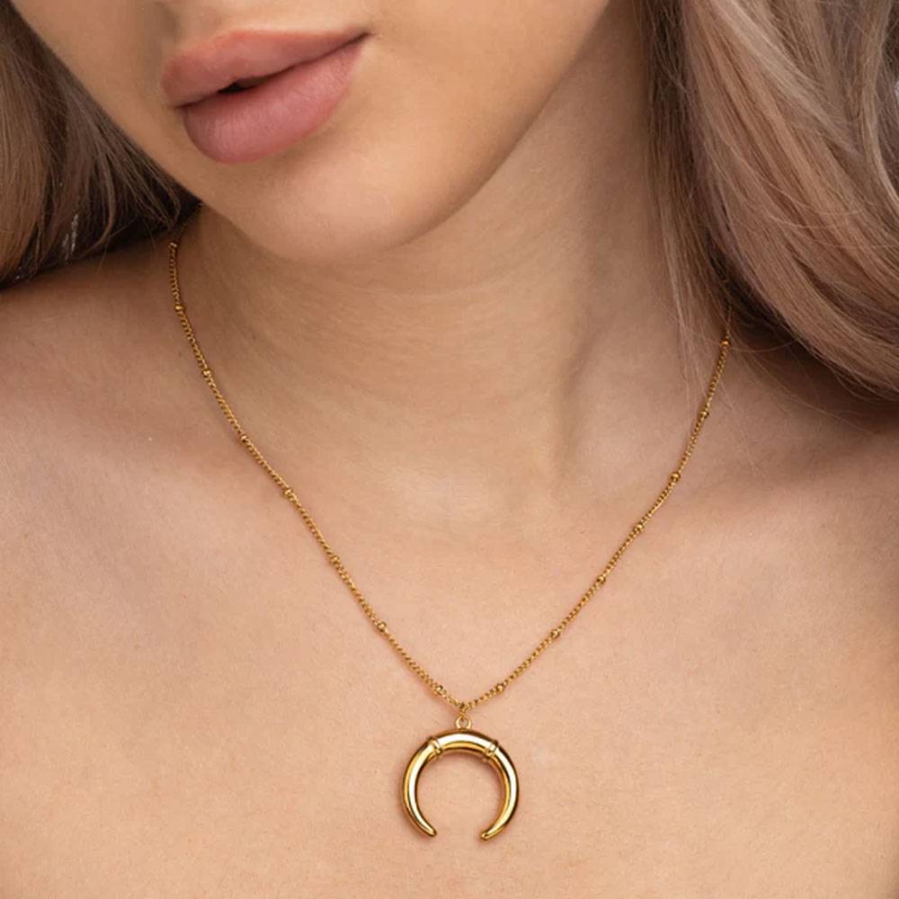 Delicate Horn Necklace : PM-NECKLACE-069