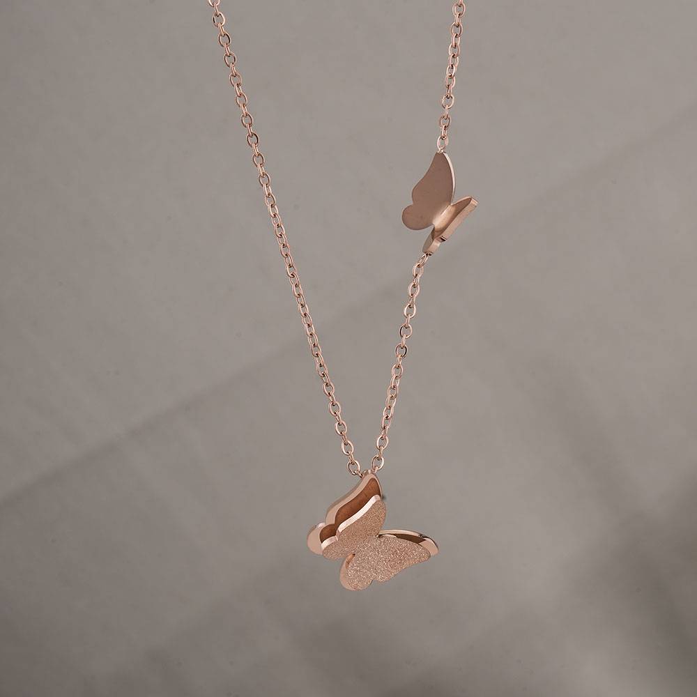 Ella Butterflies Necklace For Womens Waterproof & Anti-Tarnish : PM-NECKLACE-073