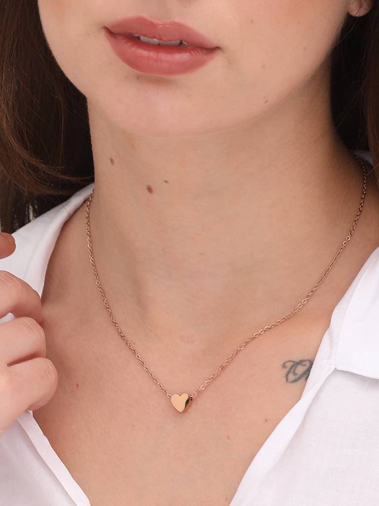 Silver 18K Rose Gold-Plated Necklace : PM-NECKLACE-075