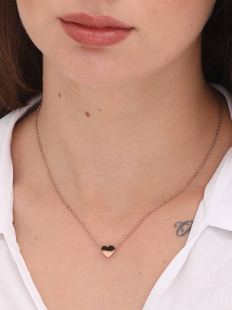 Silver 18K Rose Gold-Plated Necklace : PM-NECKLACE-075