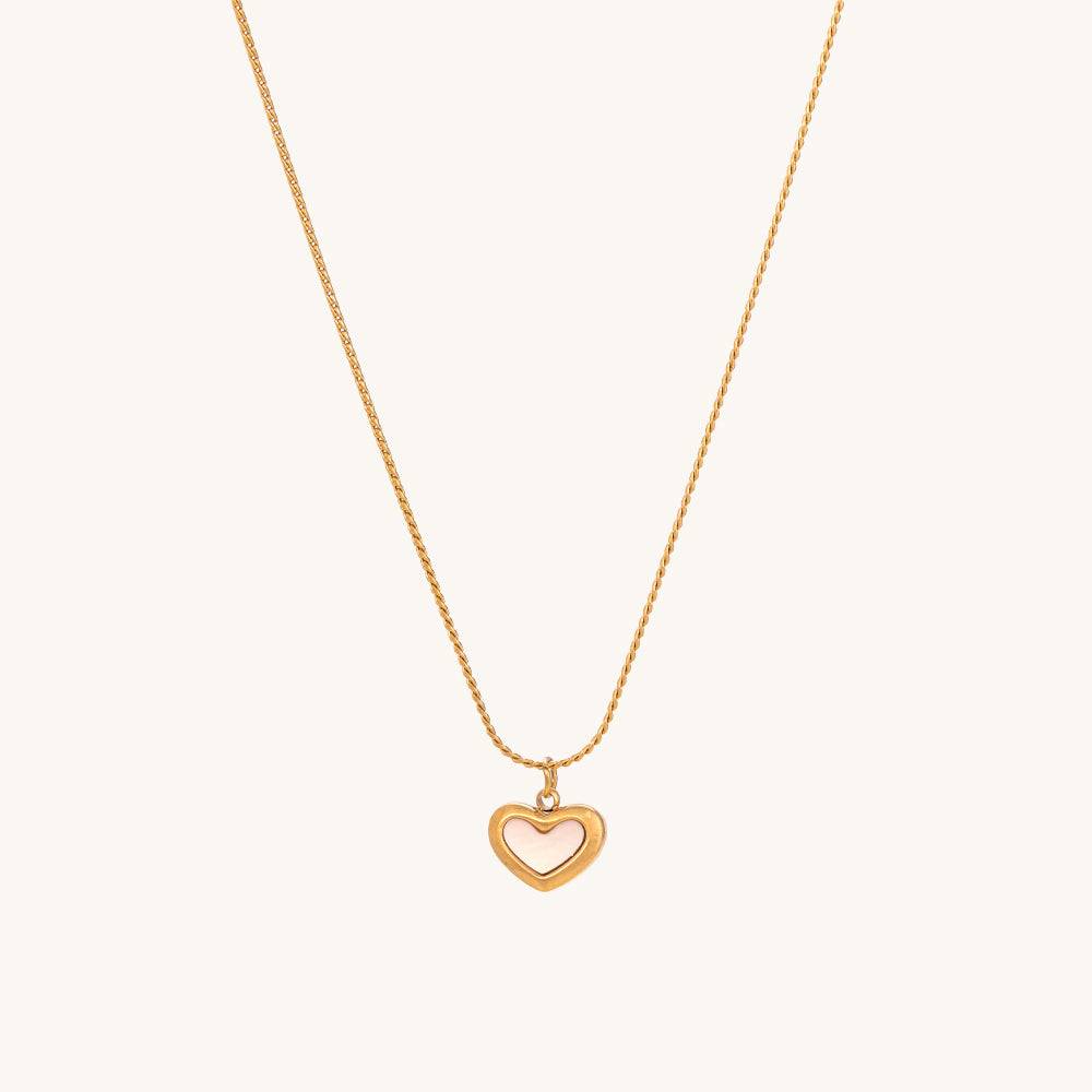 White Heart Necklace : PM-NECKLACE-087