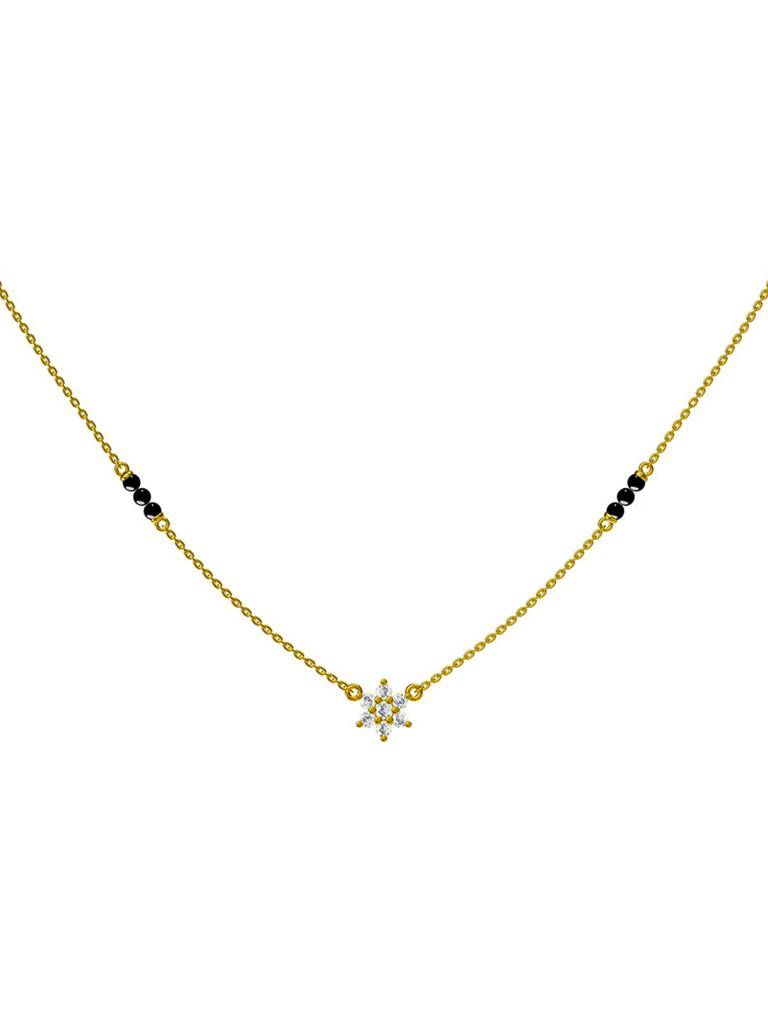 Sterling Silver Maya Diamond Mangalsutra : PM-NECKLACE-105