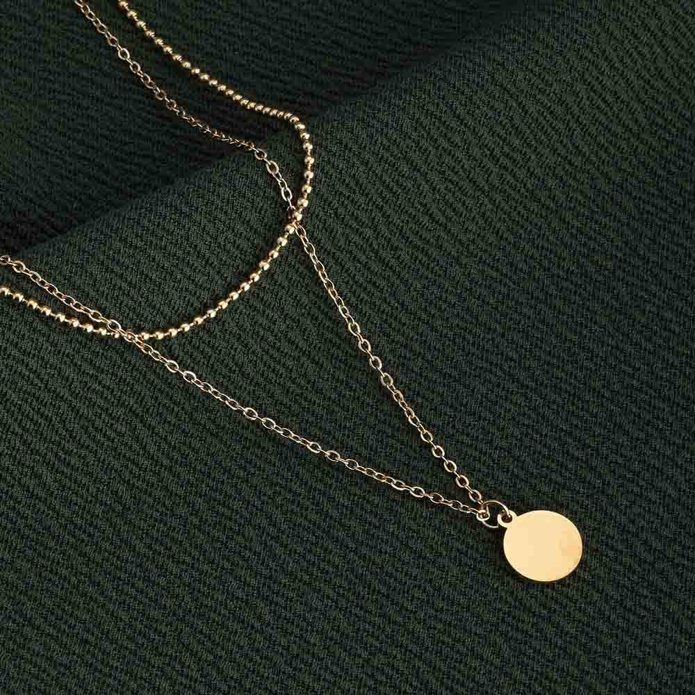 Little Round Two Layer Necklace : PM-NECKLACE-165