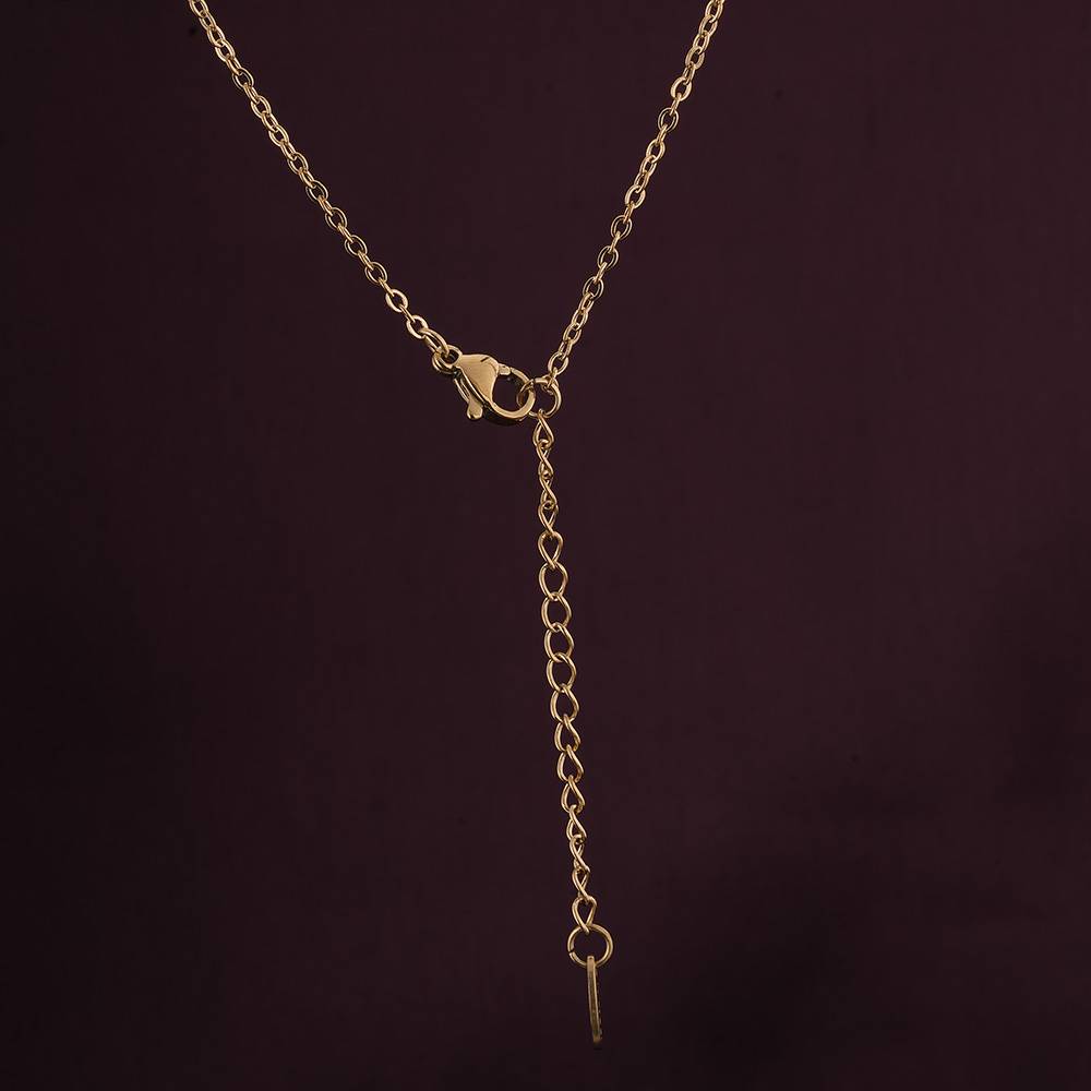 Round Line Two Layer Necklace For Womens Waterproof & Anti-Tarnish : PM-NECKLACE-167