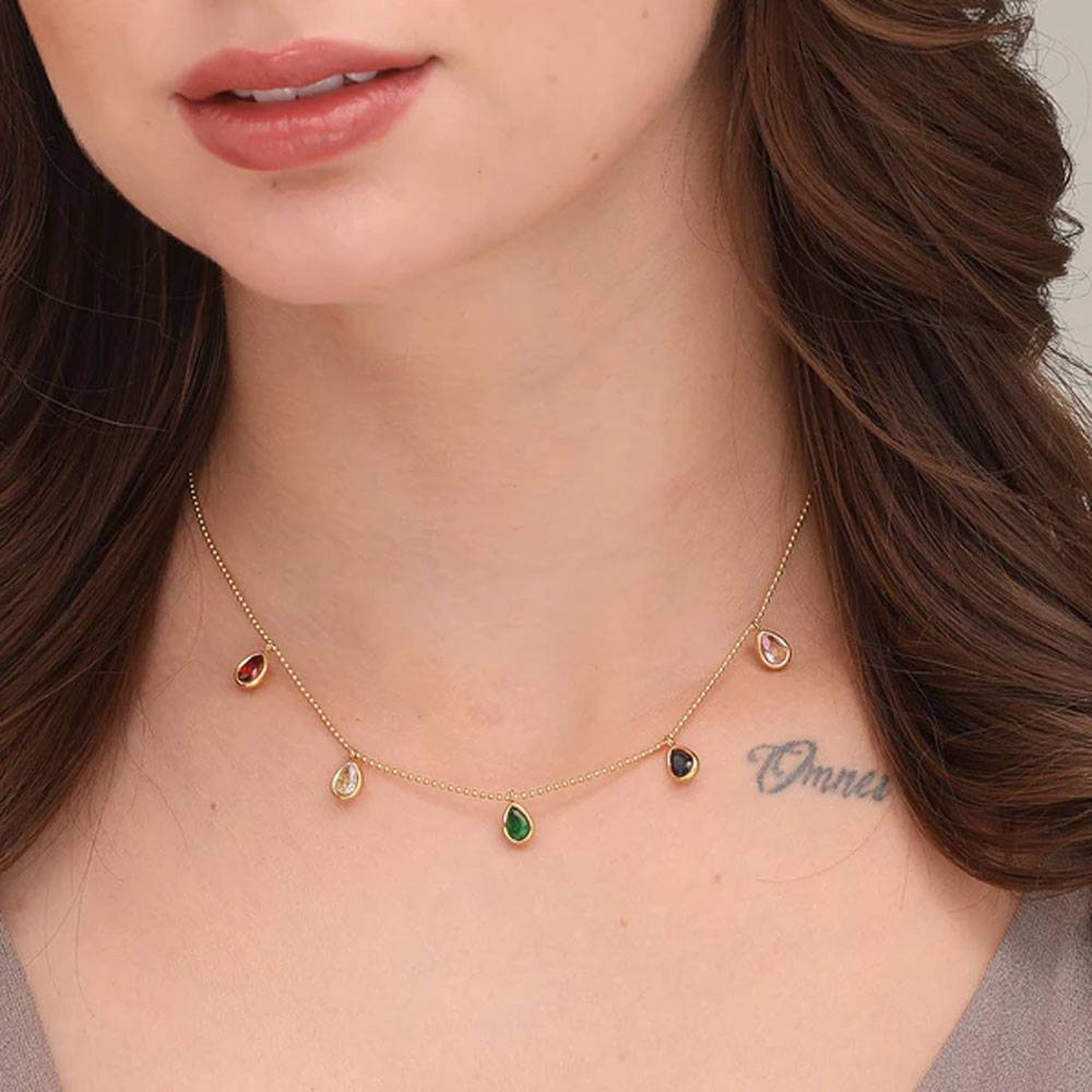 Colourful Stones Necklace : PM-NECKLACE-169