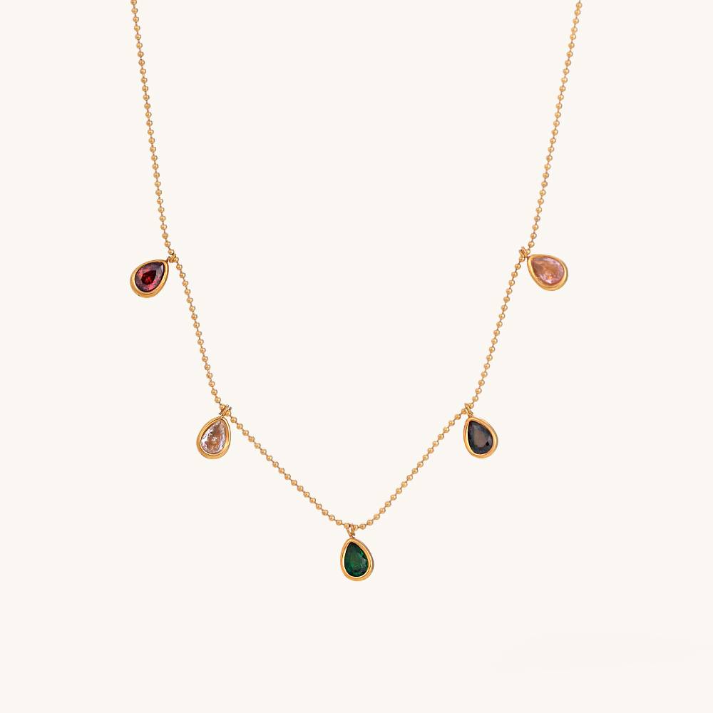 Colourful Stones Necklace : PM-NECKLACE-169