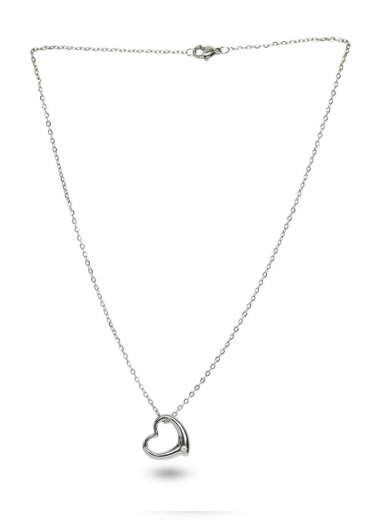 Silver-Toned Silver Gold-Plated Necklace : PM-NECKLACE-187