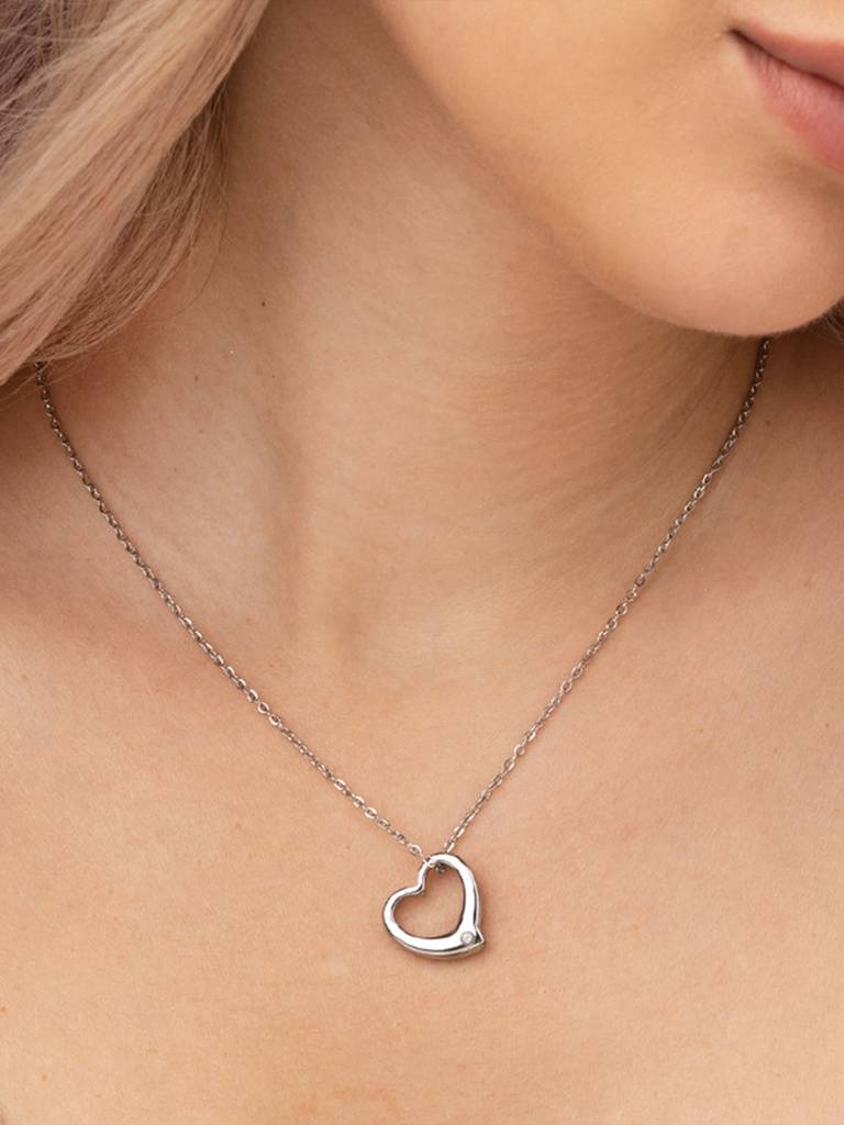 Silver-Toned Silver Gold-Plated Necklace : PM-NECKLACE-187