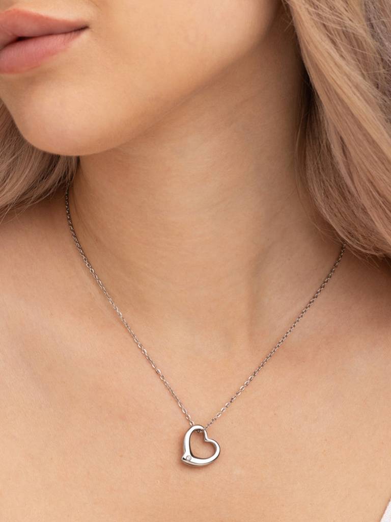 Silver-Toned Silver Gold-Plated Necklace : PM-NECKLACE-187