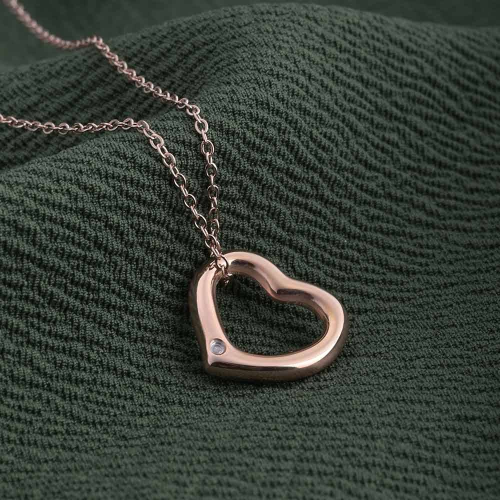 Rose Gold Rose Gold-Plated Handcrafted Necklace : PM-NECKLACE-188