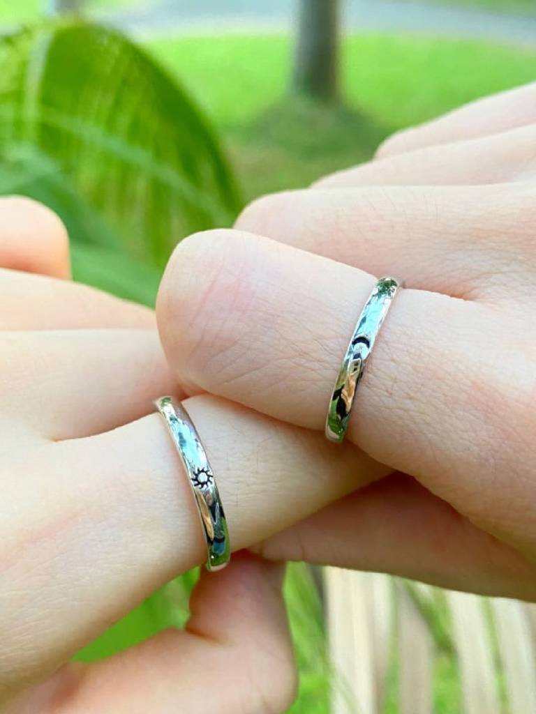 925 Sterling Silver Couple Rings : PM-RING-004
