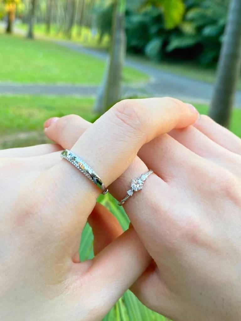 925 Sterling Silver Crystal Studded Adjustable Couple Ring : PM-RING-005