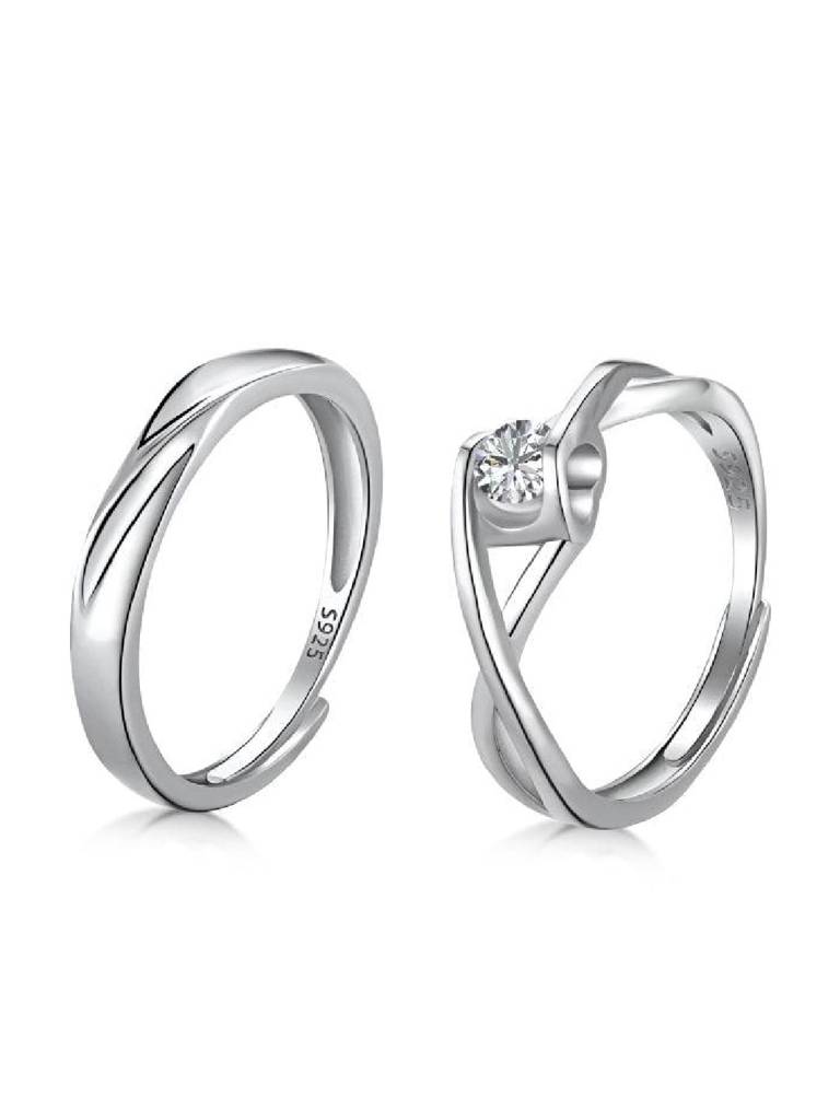 925 Sterling Silver Beyond Infinity Couple Rings : PM-RING-006