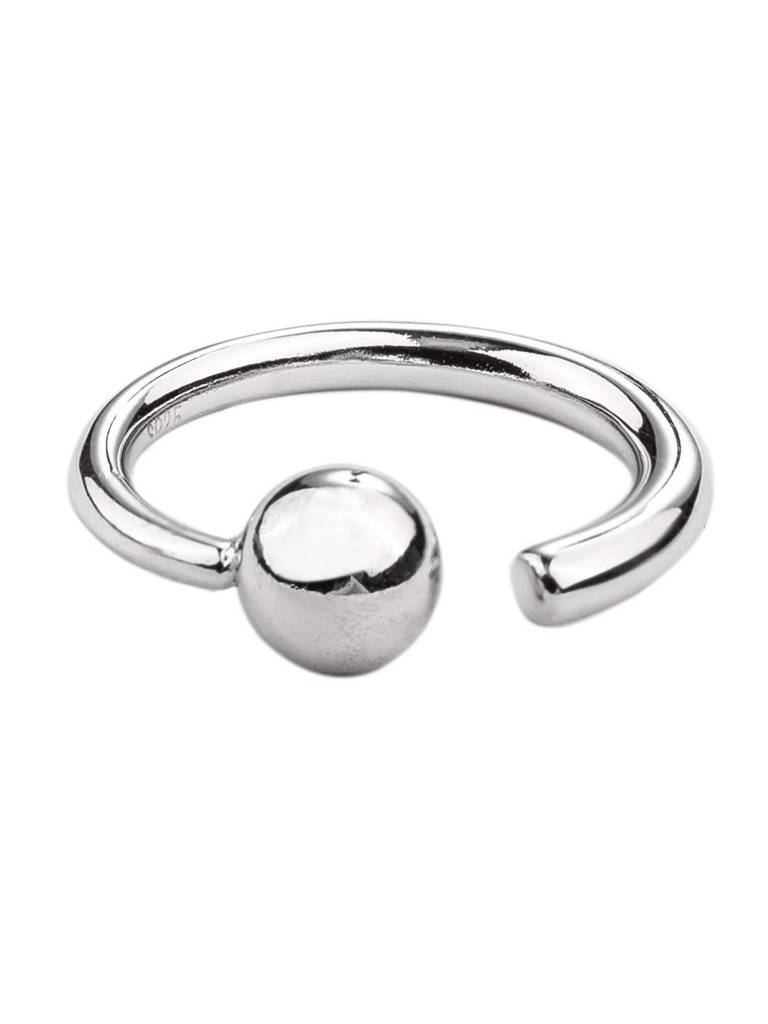 925 Sterling Silver 18K Gold-Plated Adjustable Finger Ring : PM-RING-019