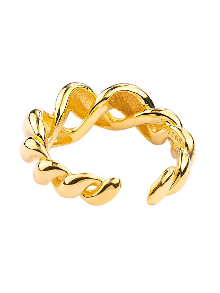 925 Sterling Silver 18K Gold-Plated Finger Ring : PM-RING-022