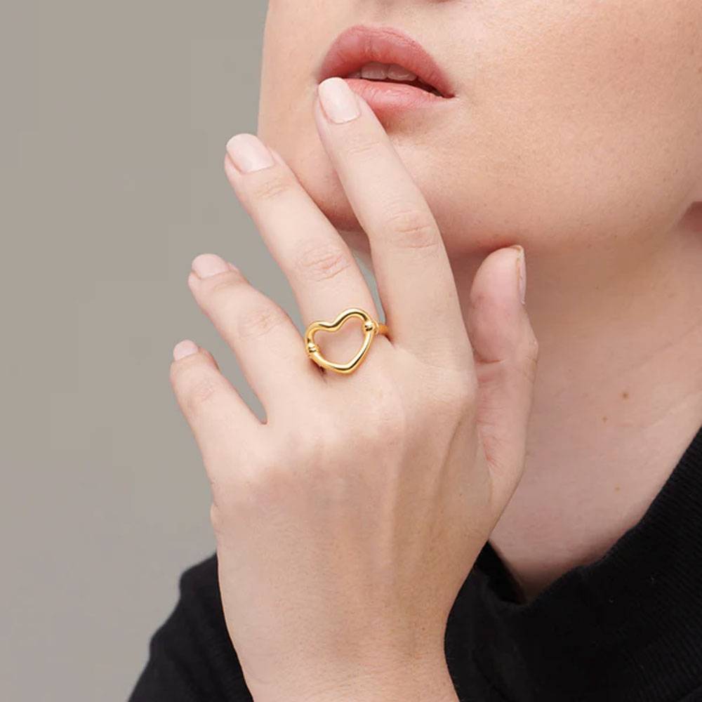 Heart Outline Ring : PM-RING-034-6