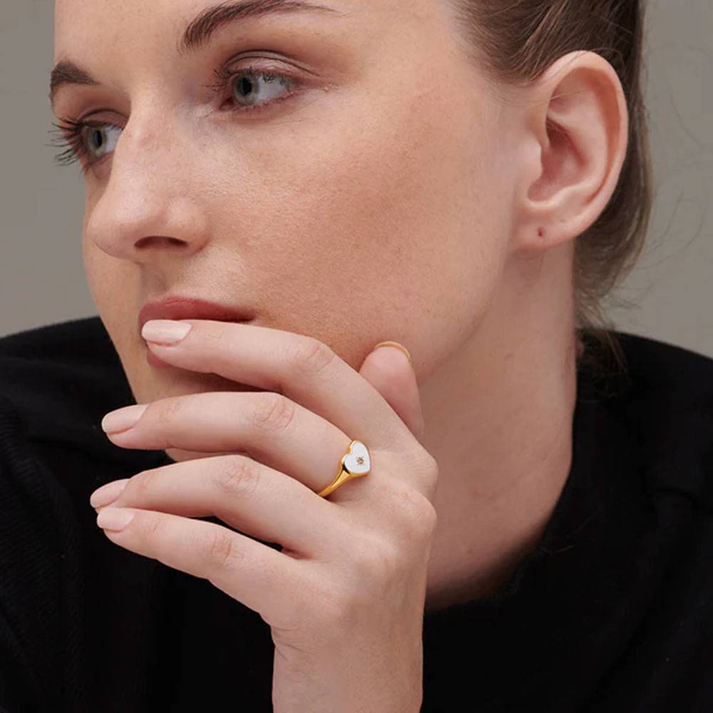 Women 18K Gold-Plated Finger Ring : PM-RING-049-8