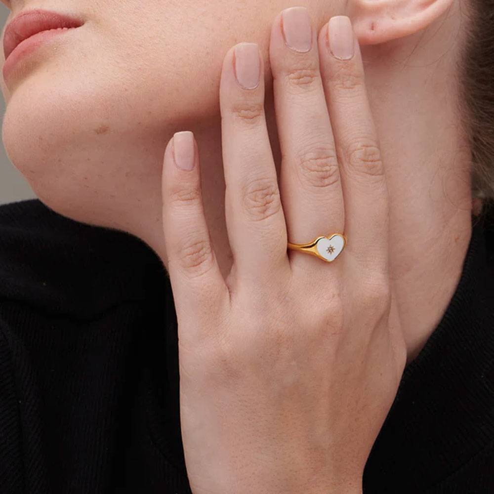 Women 18K Gold-Plated Finger Ring : PM-RING-049-8