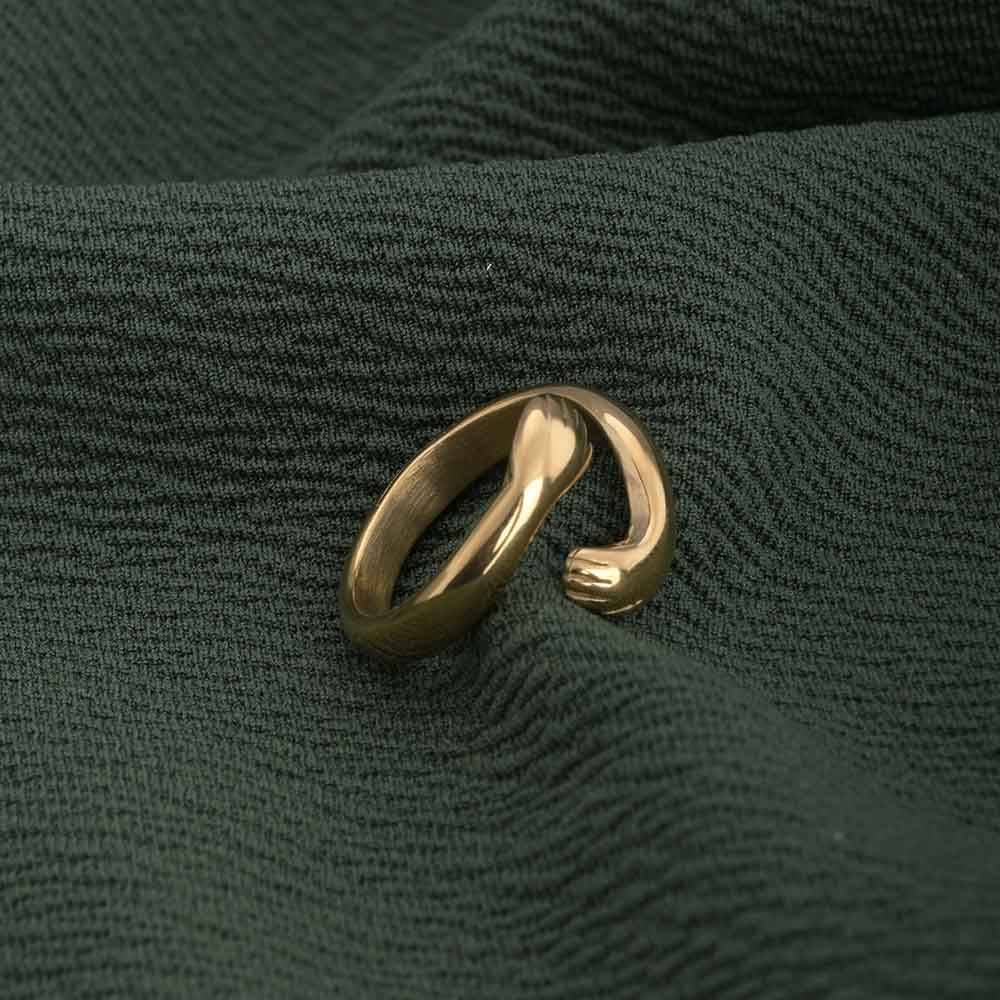 18K Gold Plated Love Hug Ring : PM-RING-073-8
