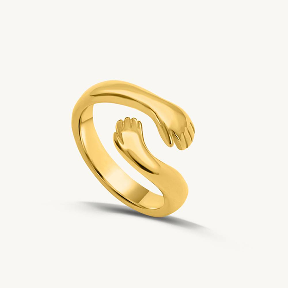 18K Gold Plated Love Hug Ring : PM-RING-073-8