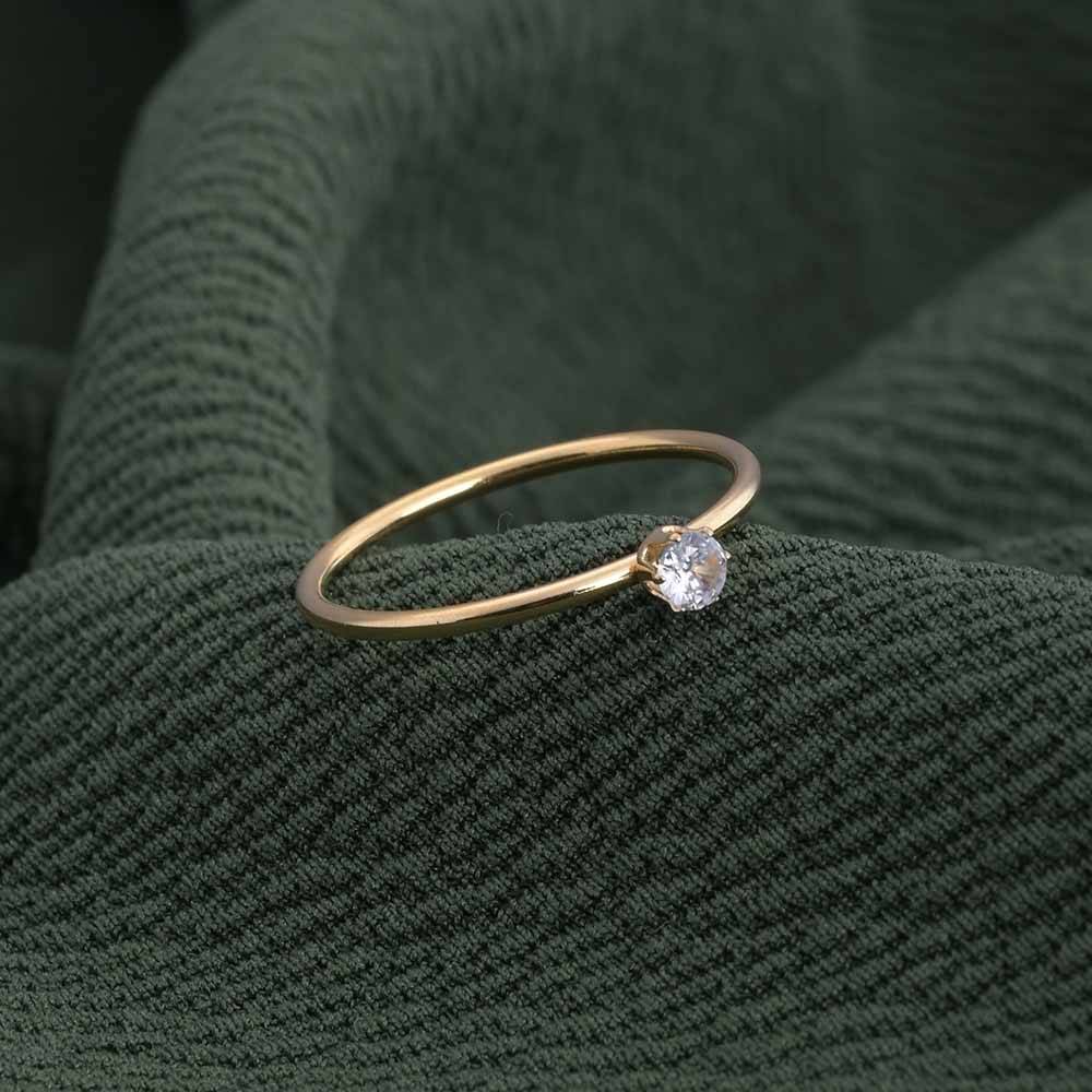 Dainty Solitaire Ring : PM-RING-076-6